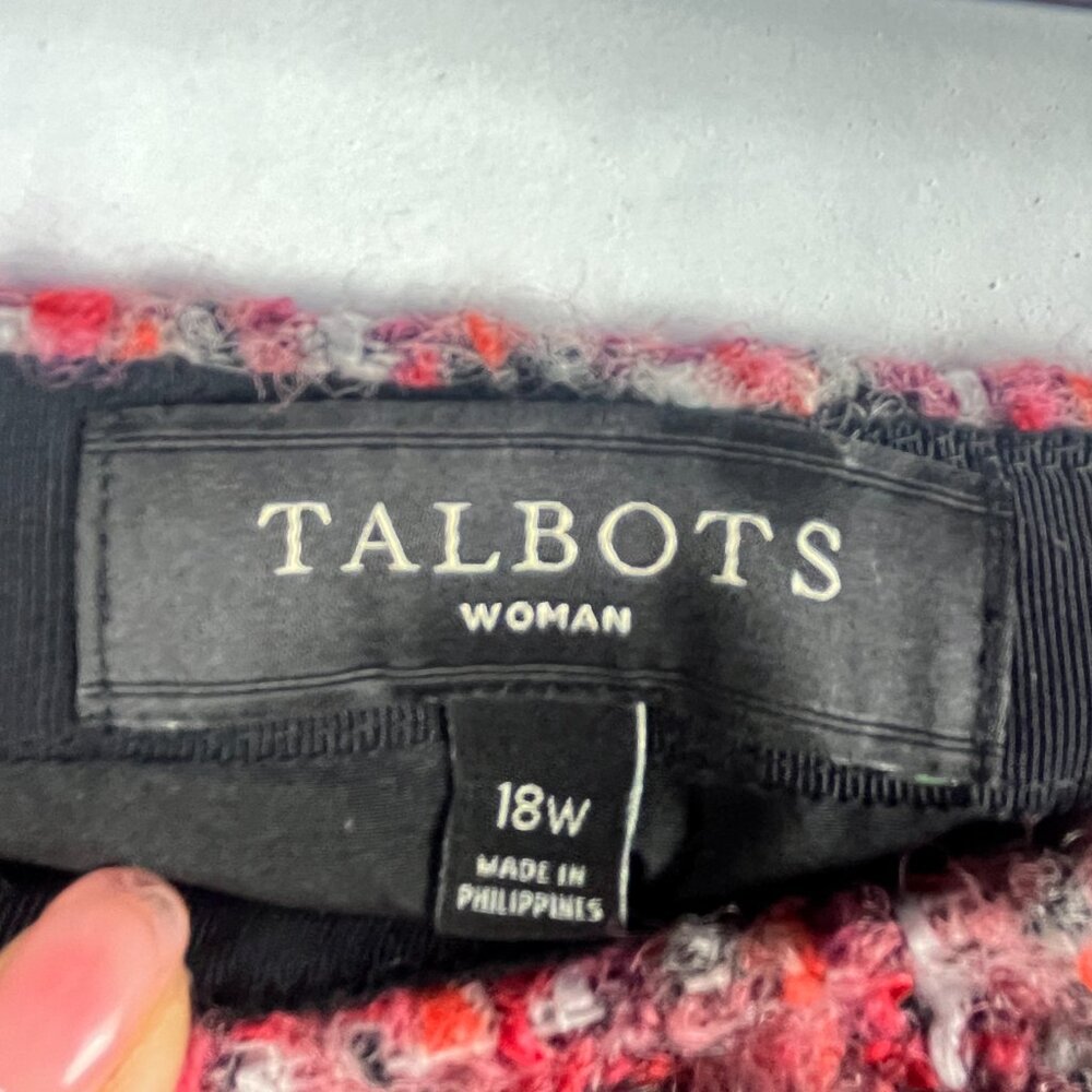 Talbots Boucle Pink Mini Skirt 18W - Picture 5 of 5